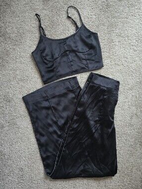 House Of Harlow 1960 Satin Rhinestone Set